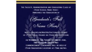 College Graduation Invitations and Announcements formal College Graduation Announcements Blue 5 Quot X 7
