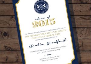 College Graduation Invitations and Announcements Penn State Graduation Announcement College Graduation