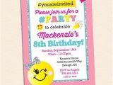 Color theme Party Invitation Wording Emoji Birthday Party Invitation Inkberry Creative Inc