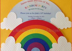 Color theme Party Invitation Wording Party Invitations for A Rainbow themed Birthday Party