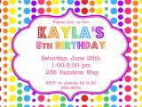 Color theme Party Invitation Wording Rainbow Birthday Party Invitation 12 00 Via Etsy