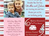 Combined Birthday Party Invitation Wording Boy and Girl Combined Birthday Invitations Sibling
