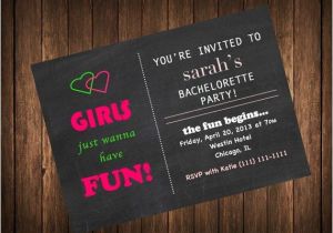 Combined Bridal Shower and Bachelorette Party Invitations Bachelorette Party Invitation Chalkboard Design Printable