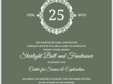 Company Anniversary Party Invitation Wording Green Elegant Monogram Business Anniversary Invitation