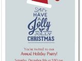 Company Holiday Party Invitation Ideas Jolly Jolly Santa Hat Christmas Invitations Holiday