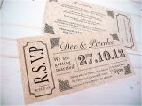 Concert Ticket Wedding Invitation Template Vintage Style Concert Ticket In 2019 Concert Tickets