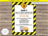 Construction Birthday Invitation Template Construction Invitation Template Dump Truck Birthday Party