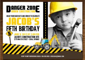 Construction theme Party Invitation Template Birthday Invites Construction Birthday Invitations Free