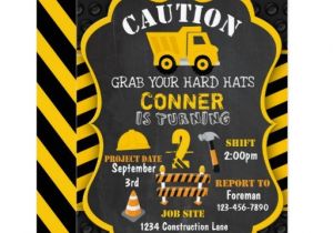 Construction theme Party Invitation Template Construction Birthday Invitation Dump Truck Zazzle