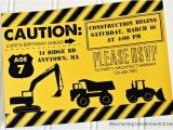 Construction theme Party Invitation Template Construction Birthday Invitations Template Resume Builder