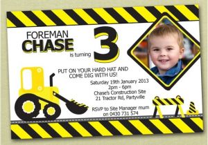 Construction theme Party Invitation Template Construction themed Birthday Invitations You Print by