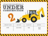 Construction theme Party Invitation Template Construction themed Birthday Party Free Printables