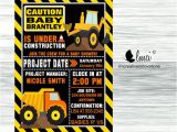 Construction themed Baby Shower Invitations Construction Baby Shower Invitation Digital File