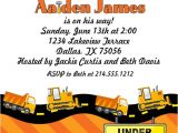 Construction themed Baby Shower Invitations Construction themed Baby Shower Invitation or Birthday