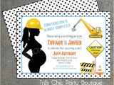 Construction themed Baby Shower Invitations Under Construction Baby Shower Invitation by Treschicparty