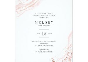 Contemporary Bridal Shower Invitations Pink Marble Modern Bridal Shower Invitation