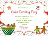 Cookie Decorating Party Invitations Cookie Decorating Party Invitation Christmas Cookies