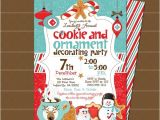 Cookie Decorating Party Invitations Holiday Cookie and ornament Decorating Party Invitation
