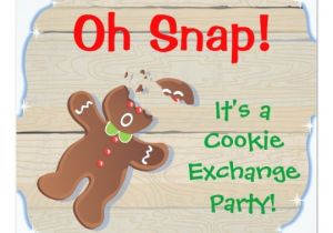 Cookie Swap Party Invitations Oh Snap Christmas Cookie Exchange Party Invitation