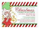 Cookie Swap Party Invitations Templates Christmas Cookie Swap Party Invitation Zazzle