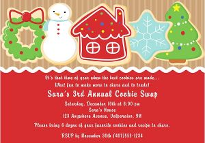 Cookie Swap Party Invitations Templates Christmas Holiday Cookie Swap Exchange Invitations 1 00