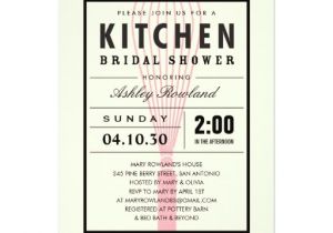Cooking Bridal Shower Invitations Kitchen Bridal Shower Invitations