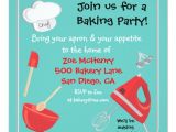 Cooking Party Invitation Template Free Baking or Cooking Party Invitation Card Zazzle