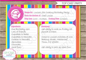 Cooking Party Invitation Template Free Recipe Card Cooking Party Invitation Template