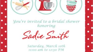 Cooking themed Bridal Shower Invitations Bridal Shower Invitations Free Kitchen Bridal Shower