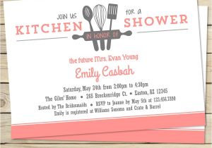 Cooking themed Bridal Shower Invitations Kitchen Bridal Shower Invitation Customize Colors