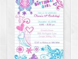 Cool Party Invites for Teenager Notebook Doodles Tween Birthday Invitation Girl Birthday