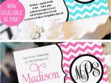 Cool Party Invites for Teenager Teen Girl Birthday Invitation Monogram Birthday Invitation