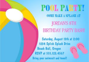 Cool Pool Party Invitation Ideas Cool Pool Party Invitations