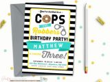 Cops and Robbers Party Invitations Cops and Robbers Birthday Invitation Police Birthday