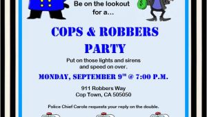 Cops and Robbers Party Invitations Invite and Delight Cops and Robbers Party