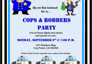 Cops and Robbers Party Invitations Invite and Delight Cops and Robbers Party