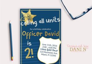 Cops and Robbers Party Invitations Police Birthday Party Invitation Cops and Robbers Party Navy