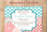 Coral and Teal Baby Shower Invitations Teal and Coral Bridal Baby Shower Invitation You Print