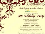 Corporate Holiday Party Invitation Wording Custom Corporate Holiday Party Invitation W Crimson Flourish