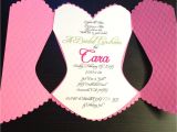 Corset Bridal Shower Invitations Corset Bridal Shower Invitation Pink and Green by