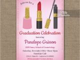 Cosmetology Graduation Invitations Graduation Party Invitation Makeup Beauty Cosmetics