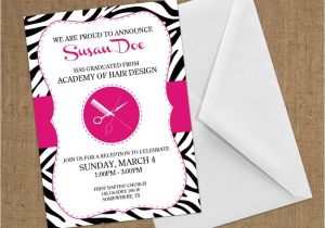 Cosmetology Graduation Invitations Invitations Cosmetology Beauty School Diy Printable