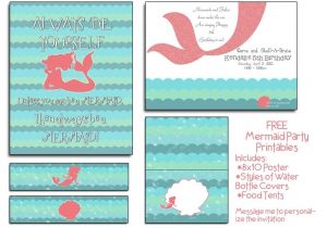 Cost Of Party Invitations Free Mermaid Party Printables I Will even Customize the