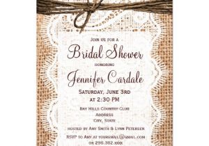 Country Bridal Shower Invitations Cheap Rustic Country Burlap Bridal Shower Invitations 4 5" X 6