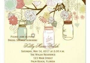 Country Bridal Shower Invites Country Rustic Mason Jar Bridal Shower Invites 5 25