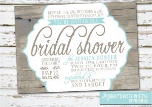 Country Bridal Shower Invites Country Rustic theme Bridal Shower Invitation by Meghilys