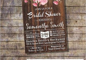Country Chic Bridal Shower Invitations Country Chic Bridal Shower Invitation Bachelorette Engagement