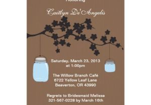 Country Chic Bridal Shower Invitations Country Chic Mason Jar Bridal Shower Invitation Zazzle
