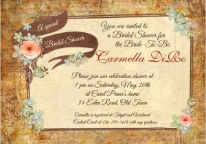Country Chic Bridal Shower Invites Country Chic Bridal Shower Invitation Rustic Personalized