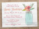 Country Chic Bridal Shower Invites Rustic Mason Jar Invite Printable Bridal Shower
